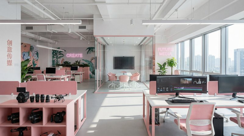 抖音风影视传媒公司办公环境